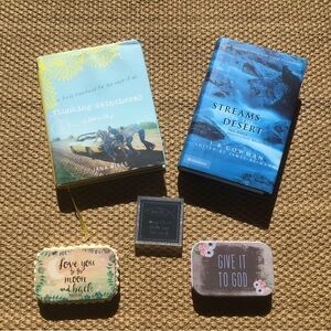 Faith Bundle, (2) Hardback Devotionals, (2) Metal Prayer Boxes, Acrylic